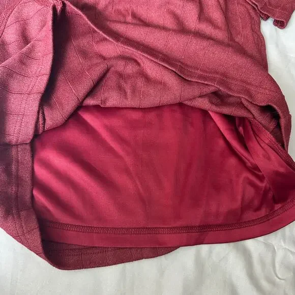 Sam Edelman Maroon, Belted, Lined, Long Sleeve Mini Dress- 6 - Picture 12 of 12